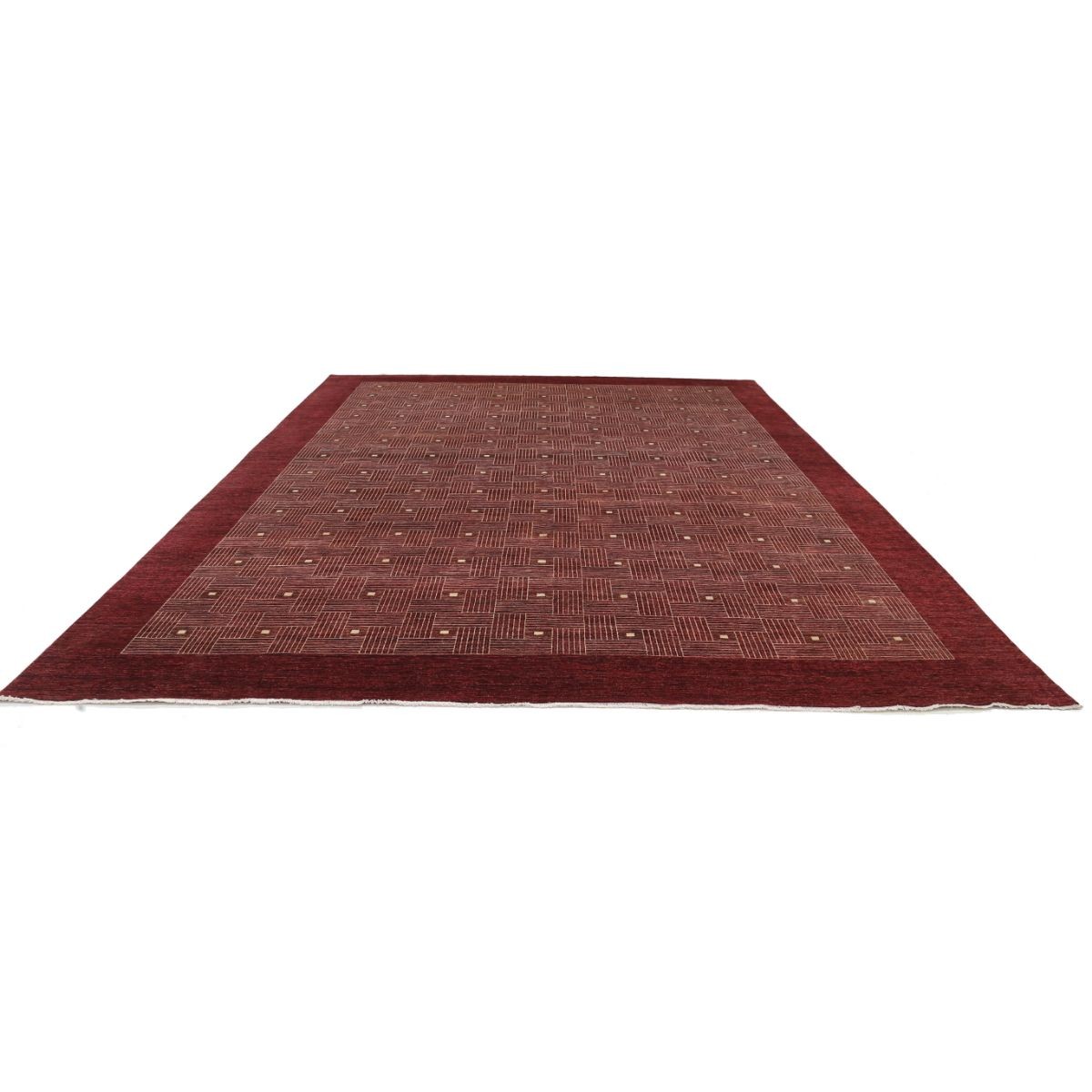 Modcar 12x15 Handmade Double Knotted Washable Wool Rug - Colorful