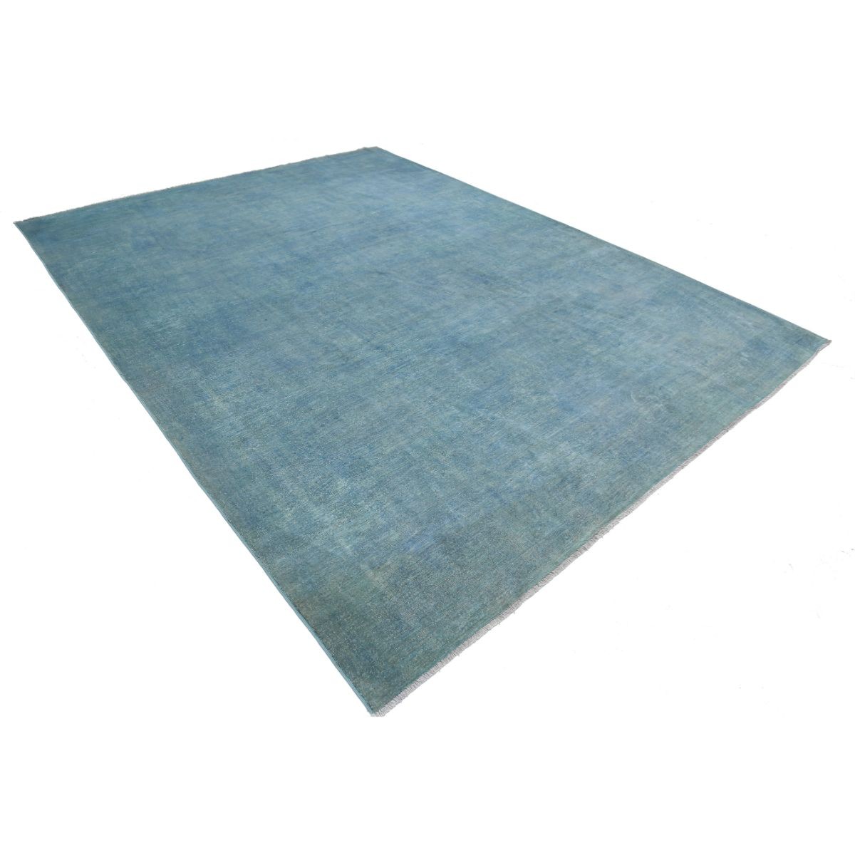 Overdye 9x12 Handmade Double Knotted Washable Wool Rug - Monochormatic