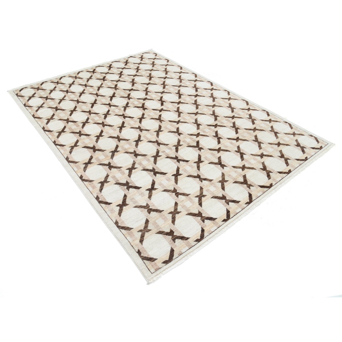 Modcar 6x8 Handmade Double Knotted Washable Wool Rug - Colorful
