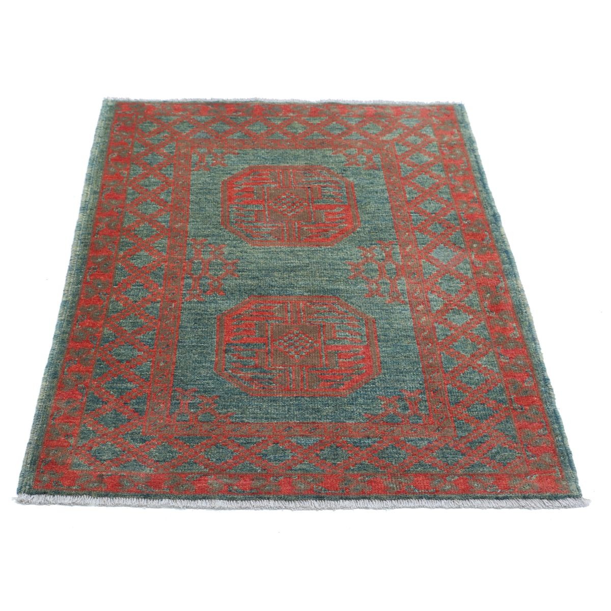 Revival 3x4 Handmade Double Knotted Washable Wool Rug - Colorful