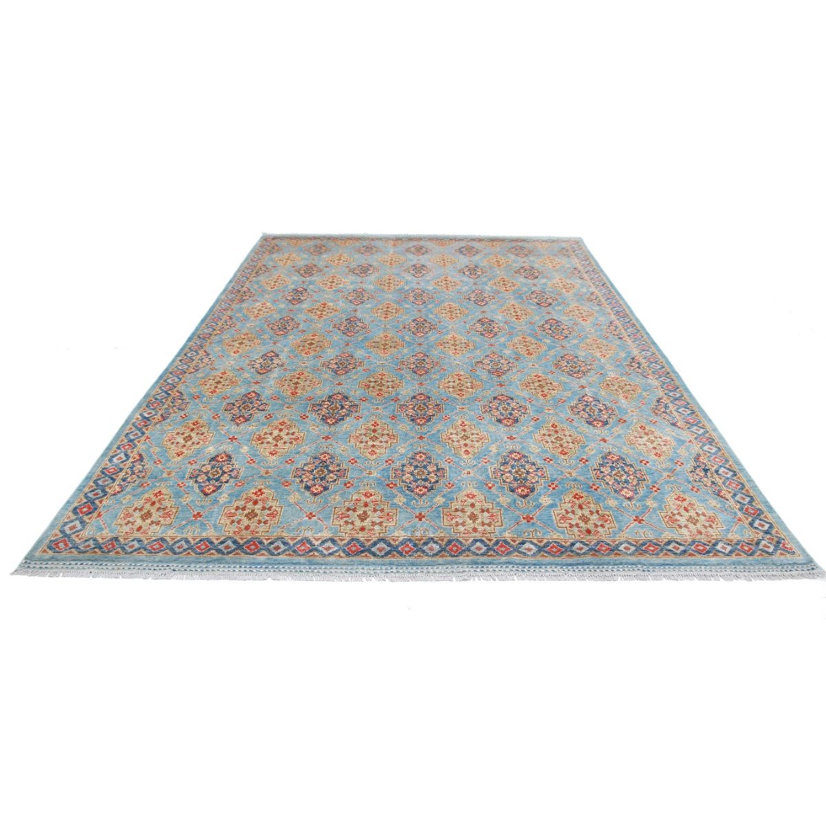 Revival 8x11 Handmade Double Knotted Washable Wool Rug - Colorful