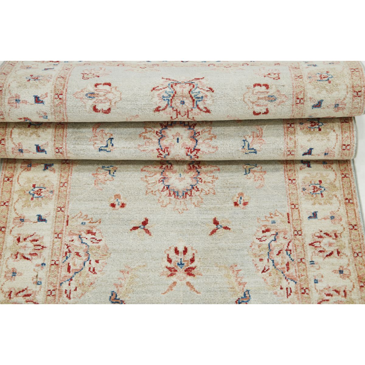 Serenity 3x8 Handmade Double Knotted Washable Wool Runner - Soft Hues