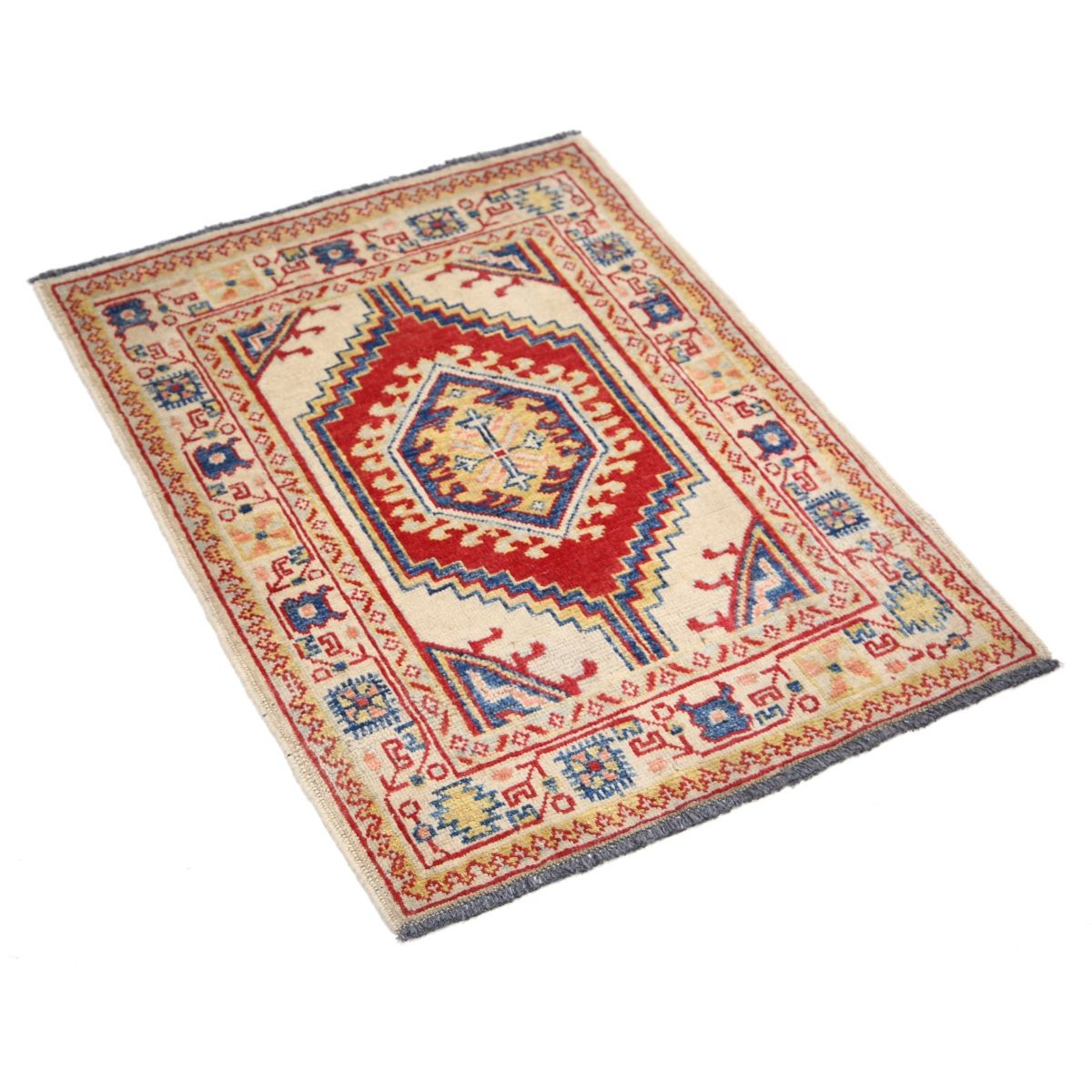 Revival 2x3 Handmade Double Knotted Washable Wool Rug - Colorful