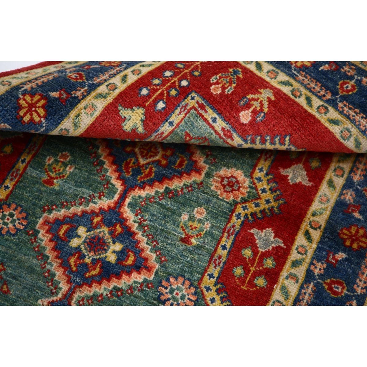 Revival 3x4 Handmade Double Knotted Washable Wool Rug - Colorful