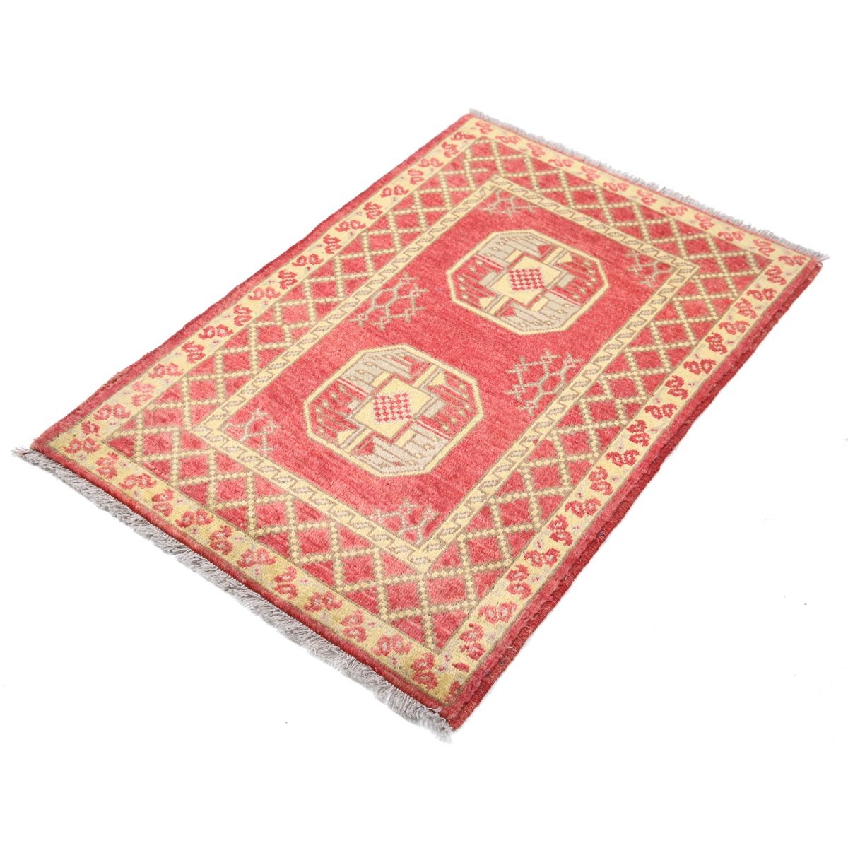 Revival 3x4 Handmade Double Knotted Washable Wool Rug - Colorful
