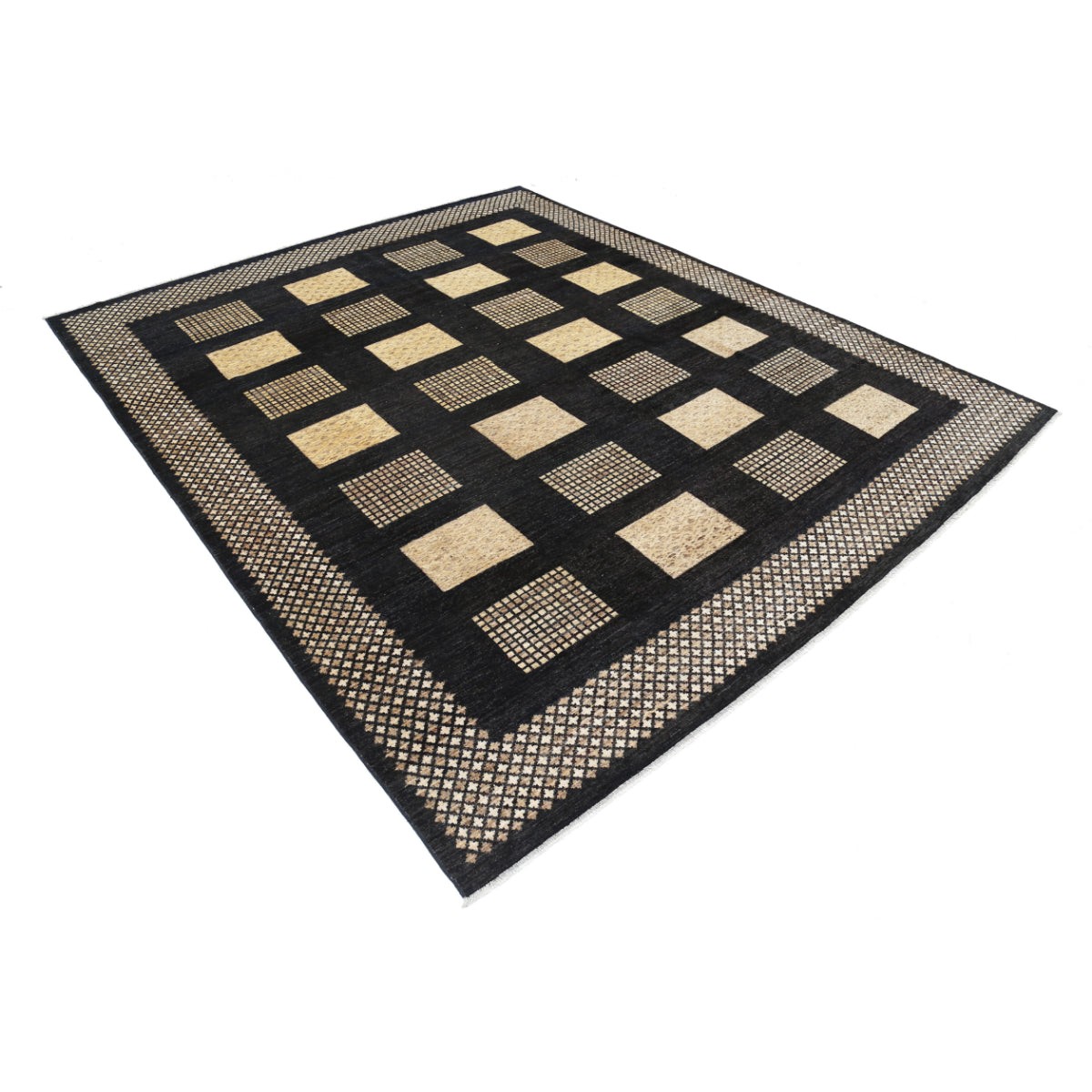 Modcar 8x9 Handmade Double Knotted Washable Wool Rug - Colorful