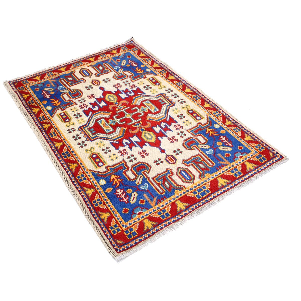 Revival 3x5 Handmade Double Knotted Washable Wool Rug - Colorful