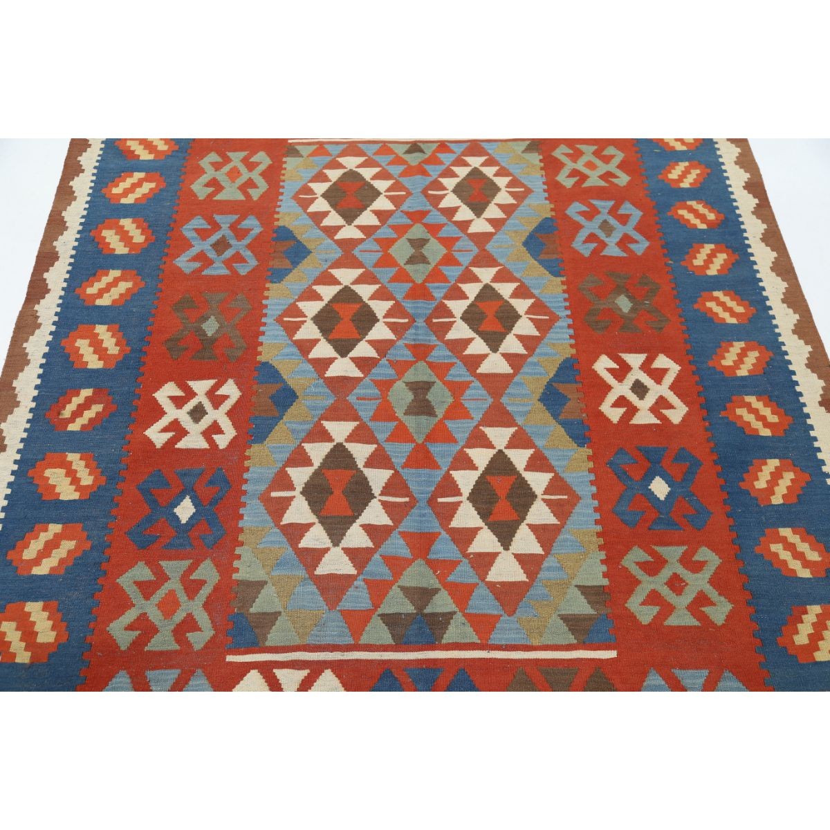 Kafkaas 5x7 Hand Woven Washable Wool Rug - Colorful