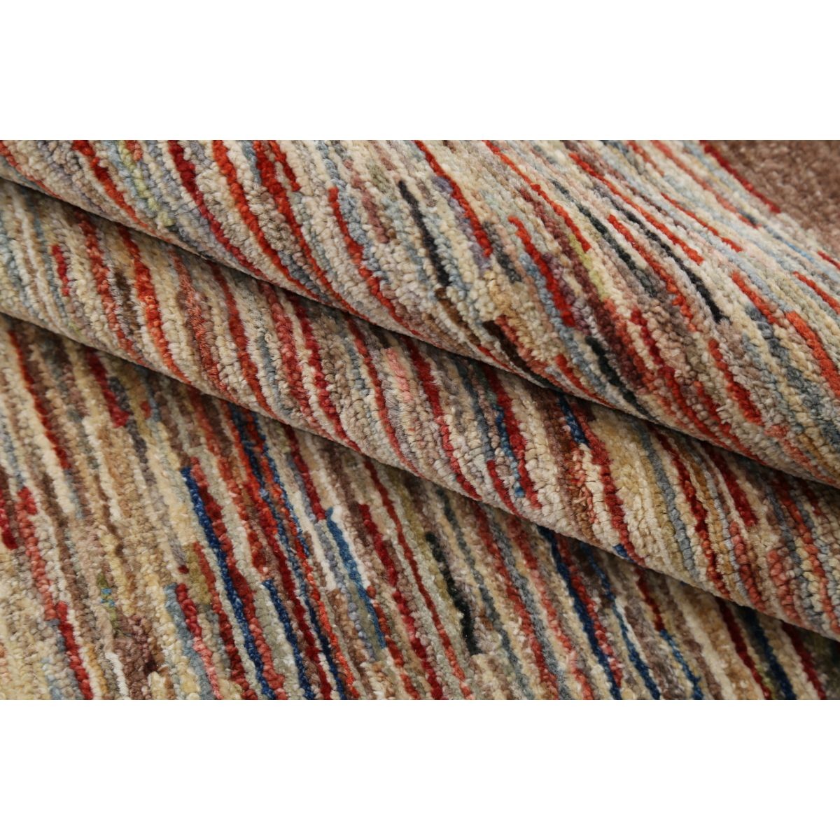 Modcar 9x12 Handmade Double Knotted Washable Wool Rug - Colorful