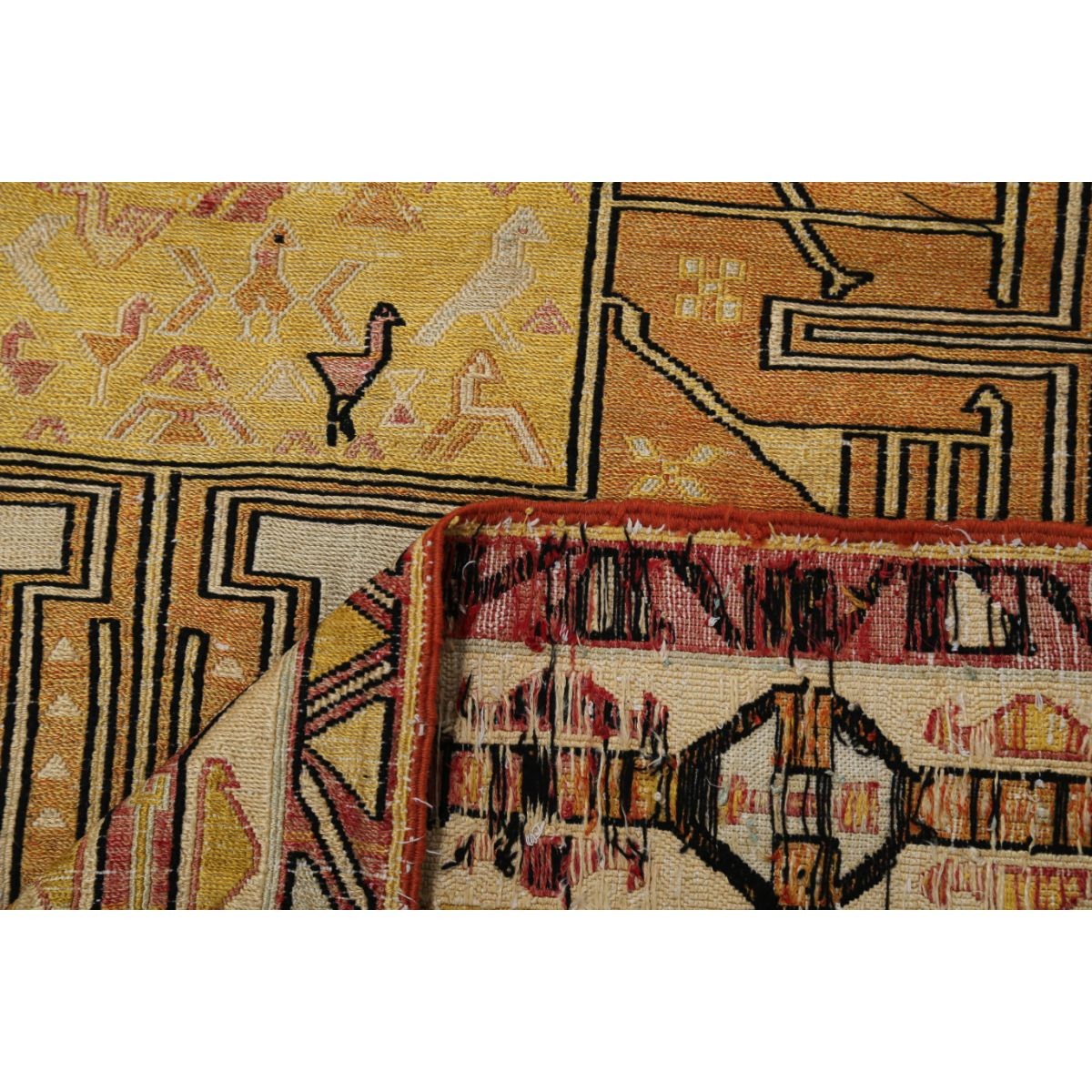 Silki 4x6 Hand Woven Washable Silk Rug - Colorful
