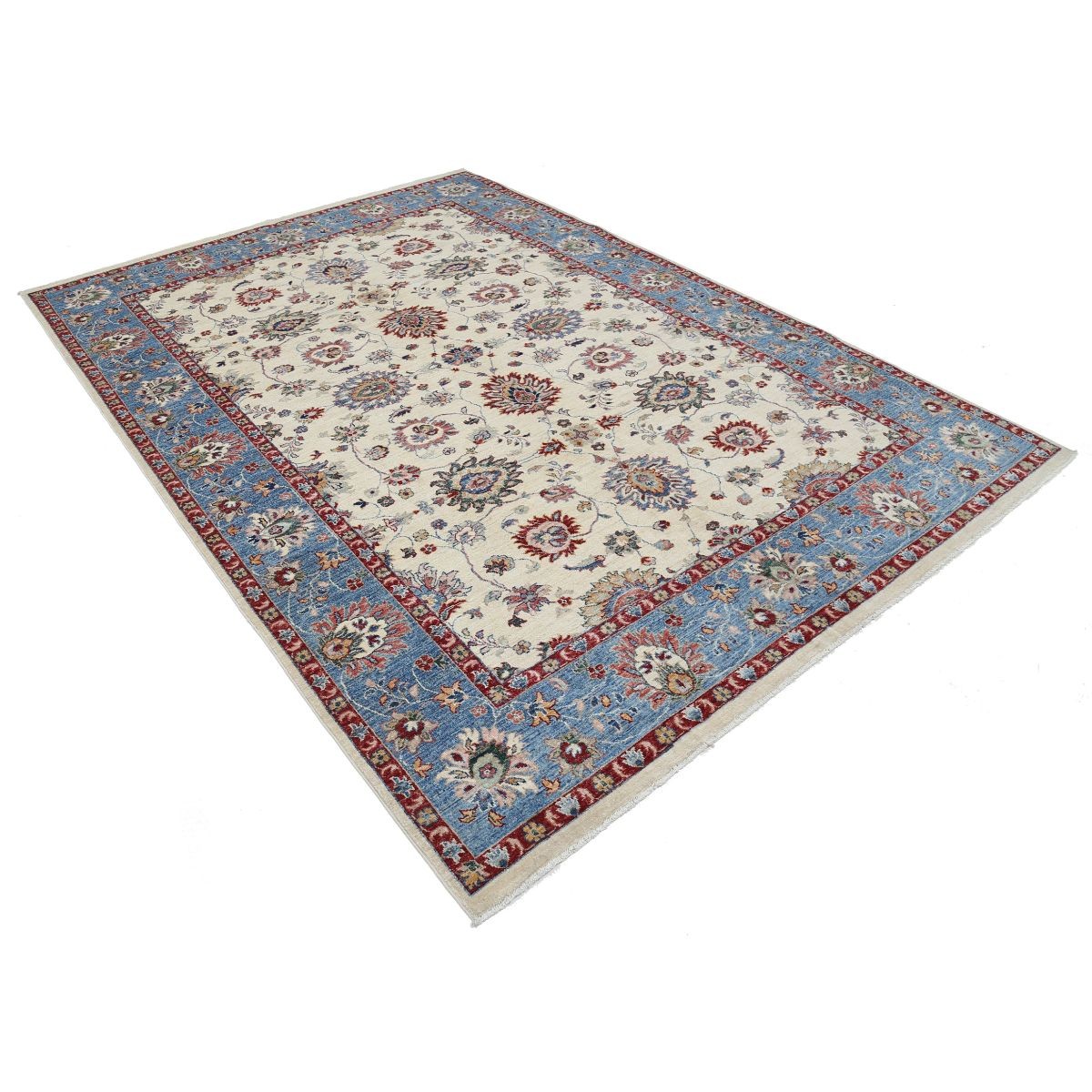Ziegler 7x9 Handmade Double Knotted Washable Wool Rug - Colorful