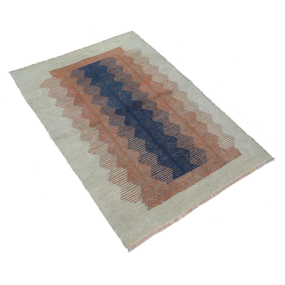 Kafkaas 3x4 Hand Woven Washable Wool Rug - Colorful