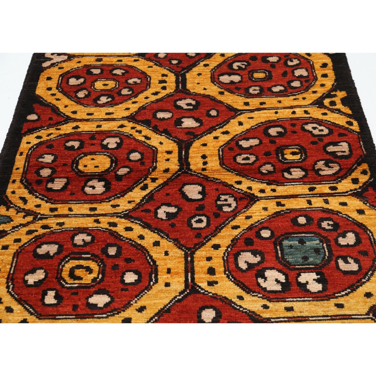 Revival 4x6 Handmade Double Knotted Washable Wool Rug - Colorful