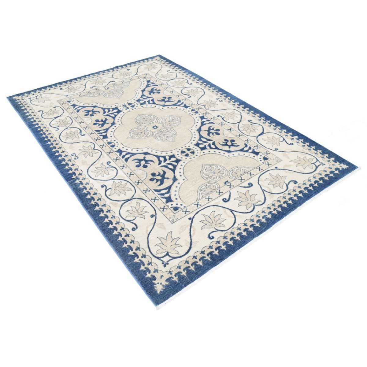 Ziegler 5x7 Handmade Double Knotted Washable Wool Rug - Colorful