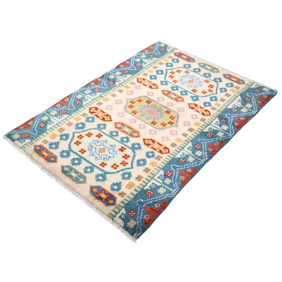 Revival 3x5 Handmade Double Knotted Washable Wool Rug - Colorful