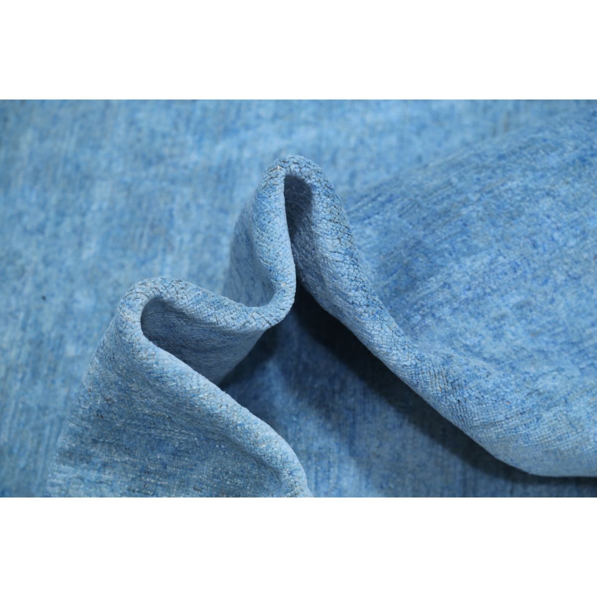 Overdye 5x14 Handmade Double Knotted Washable Wool Runner - Monochormatic