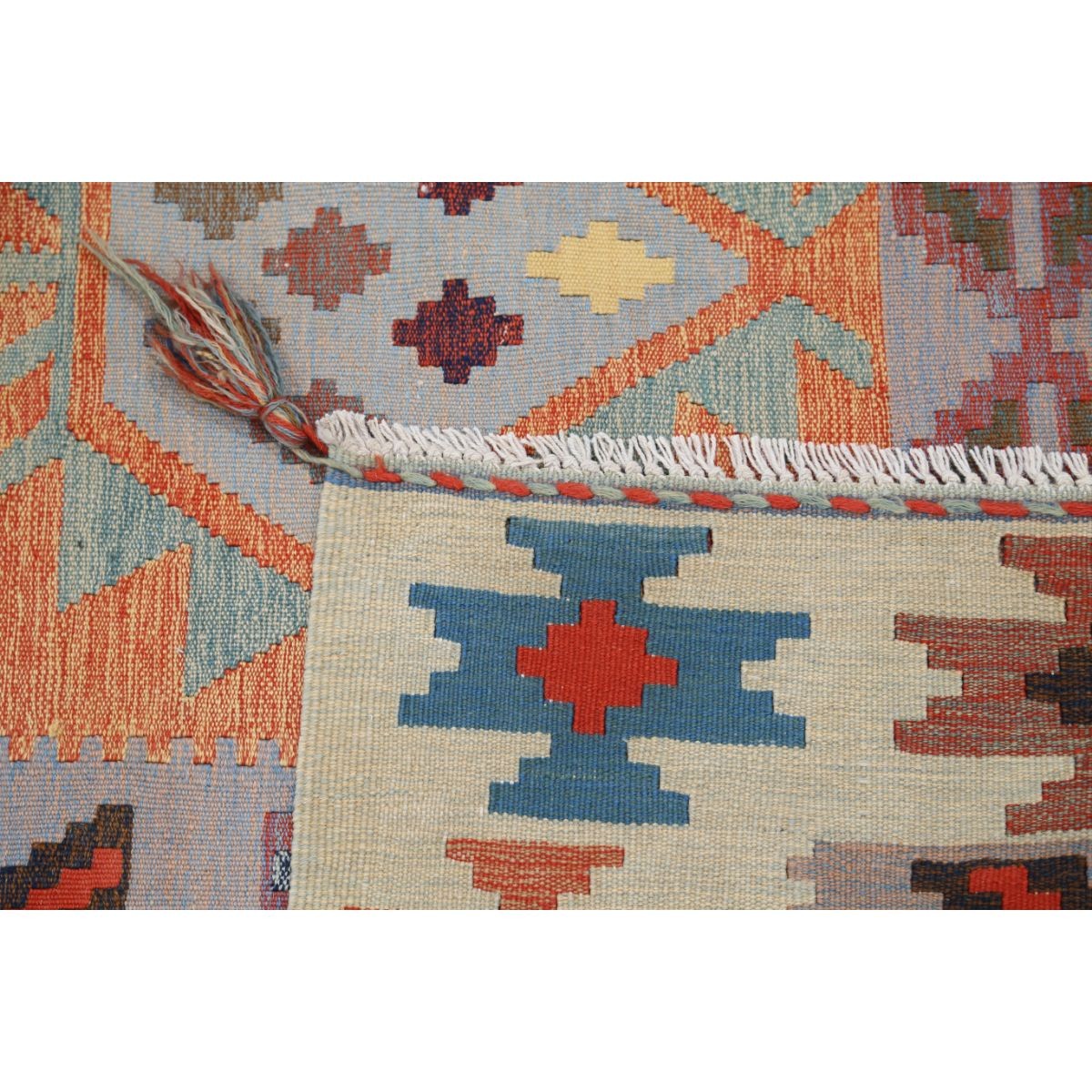 Kafkaas 6x10 Hand Woven Washable Wool Rug - Colorful