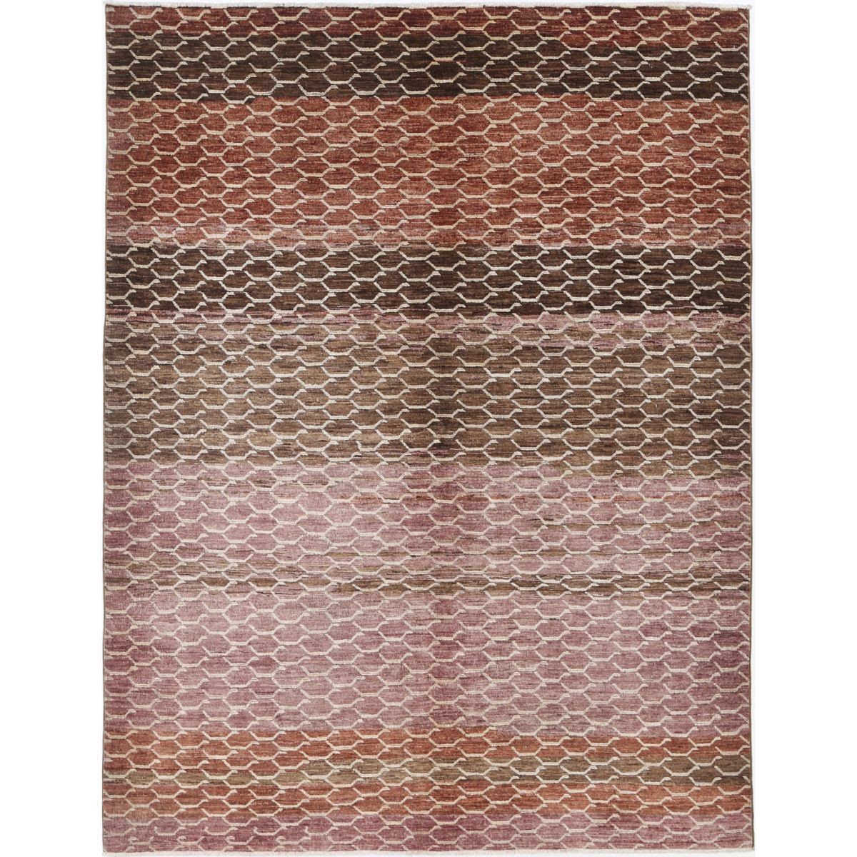 Modcar 6x8 Handmade Double Knotted Washable Wool Rug - Colorful