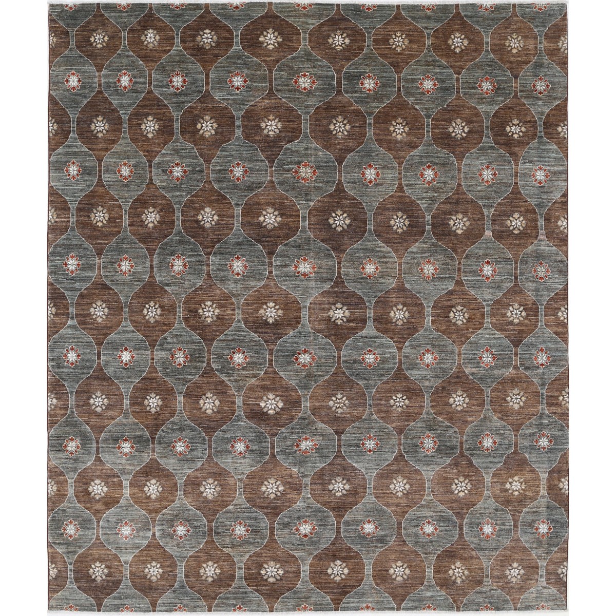 Modcar 8x10 Handmade Double Knotted Washable Wool Rug - Colorful