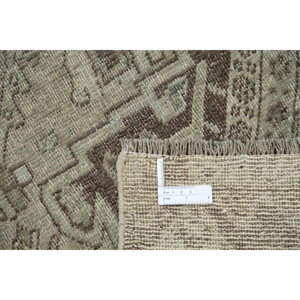 Vintage 2x7 Handmade Double Knotted Washable Wool Runner - Soft Hues