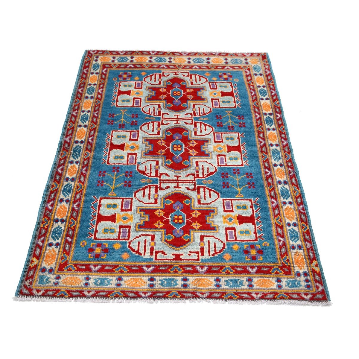 Revival 3x5 Handmade Double Knotted Washable Wool Rug - Colorful