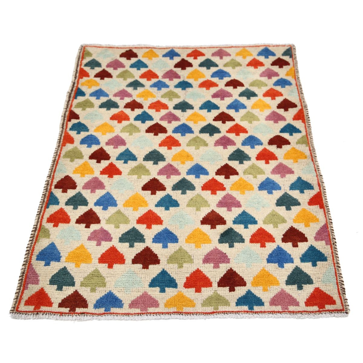 Revival 3x4 Handmade Double Knotted Washable Wool Rug - Colorful
