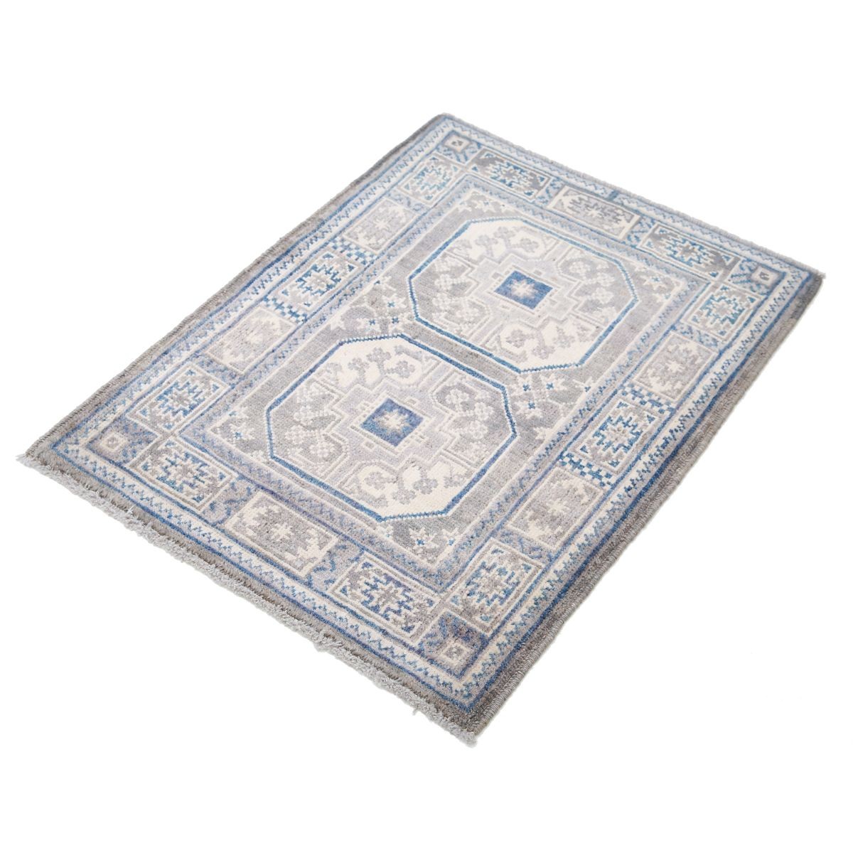 Revival 2x3 Handmade Double Knotted Washable Wool Rug - Colorful