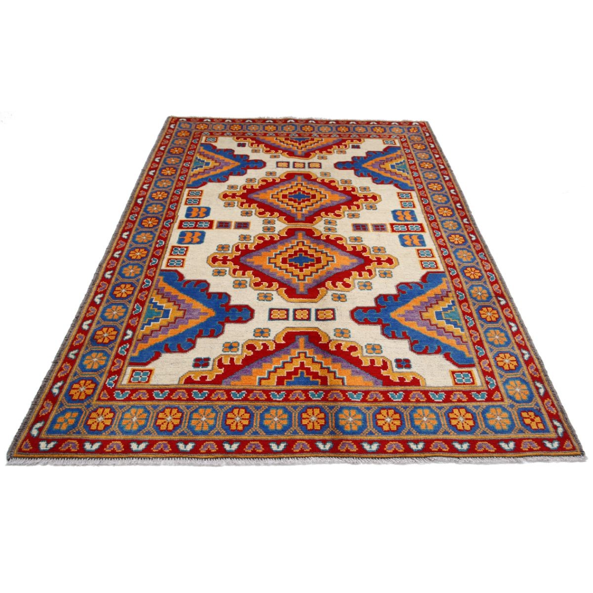 Revival 5x8 Handmade Double Knotted Washable Wool Rug - Colorful