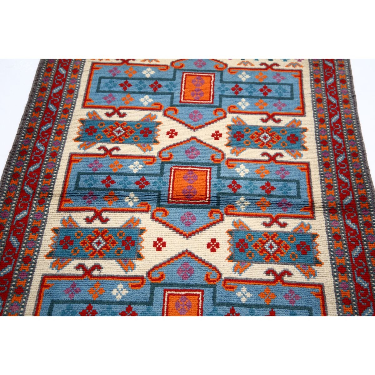 Revival 3x5 Handmade Double Knotted Washable Wool Rug - Colorful