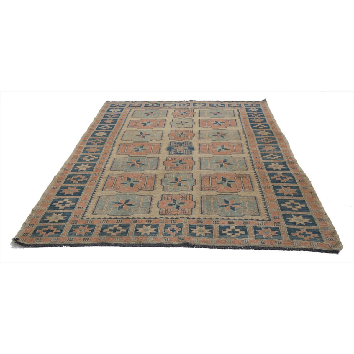 Sumak 6x9 Hand Woven Washable Wool Rug - Colorful