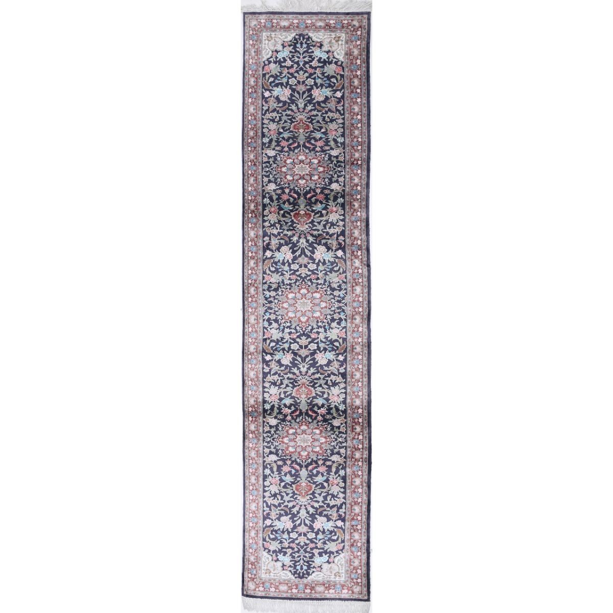 Legacy 3x14 Handmade Double Knotted Washable Art Silk Runner - Colorful