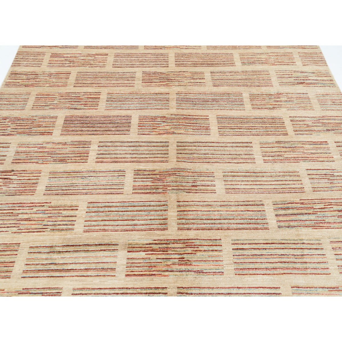Modcar 6x10 Handmade Double Knotted Washable Wool Rug - Colorful