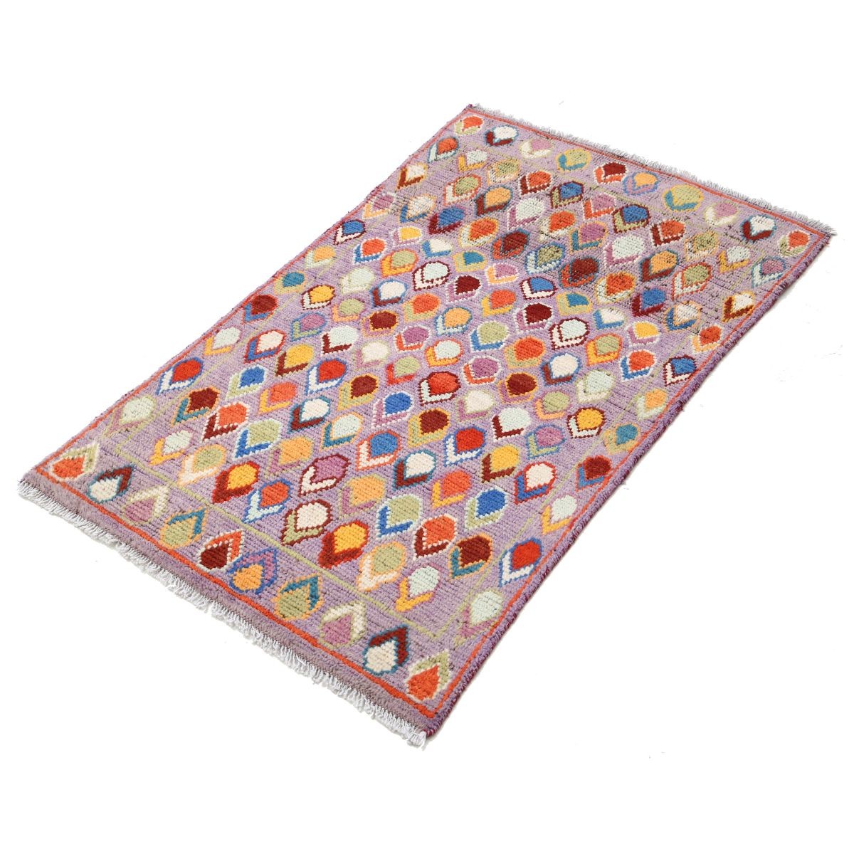 Revival 3x4 Handmade Double Knotted Washable Wool Rug - Colorful