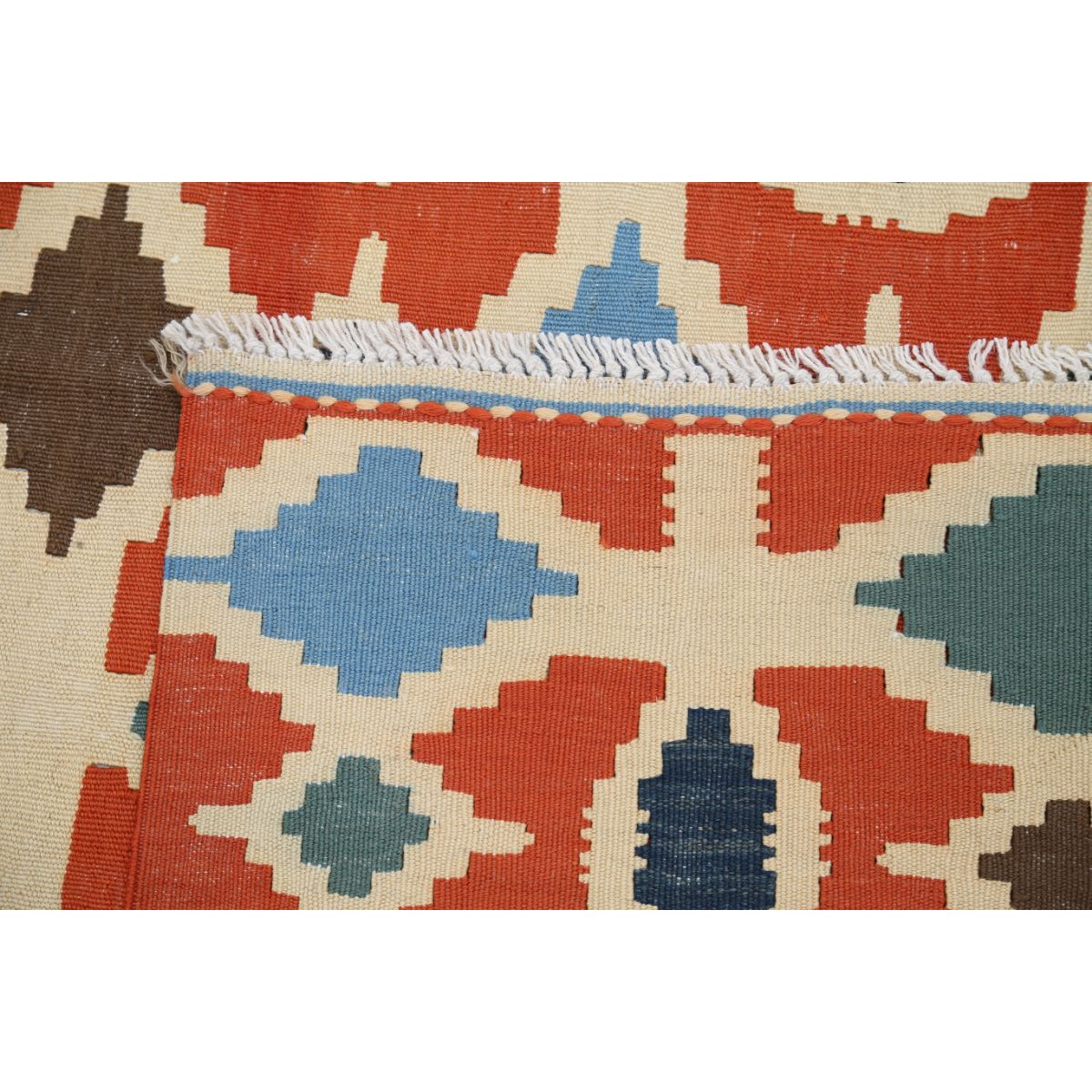 Kafkaas 5x7 Hand Woven Washable Wool Rug - Colorful