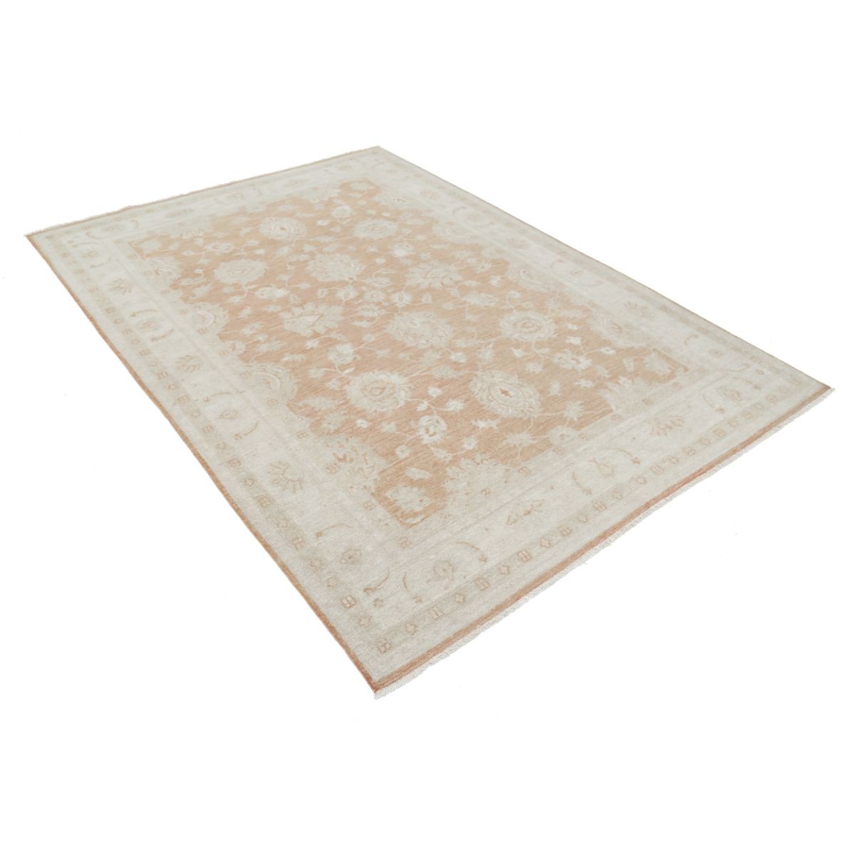 Serenity 6x7 Handmade Double Knotted Washable Wool Rug - Soft Hues