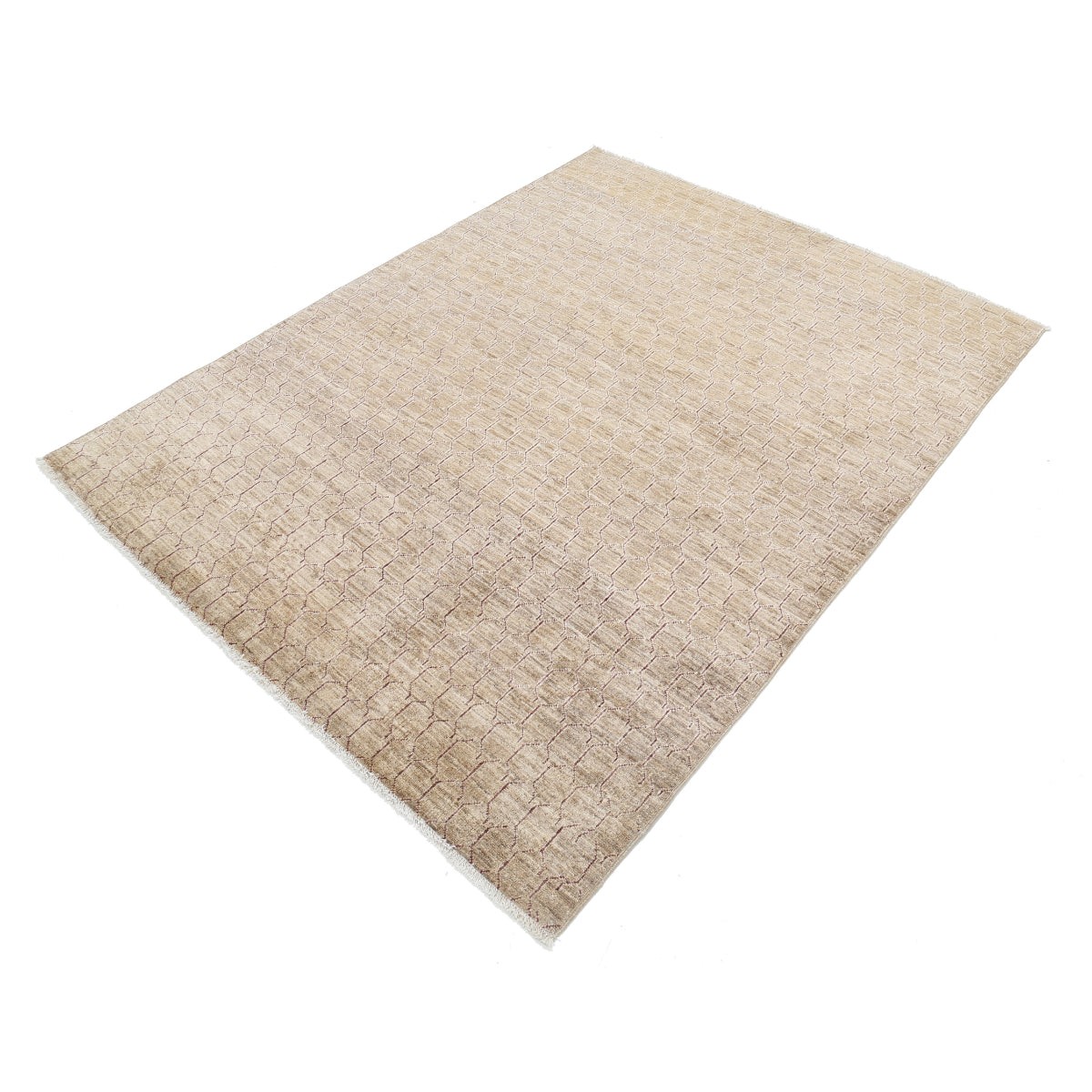 Modcar 5x6 Handmade Double Knotted Washable Wool Rug - Colorful