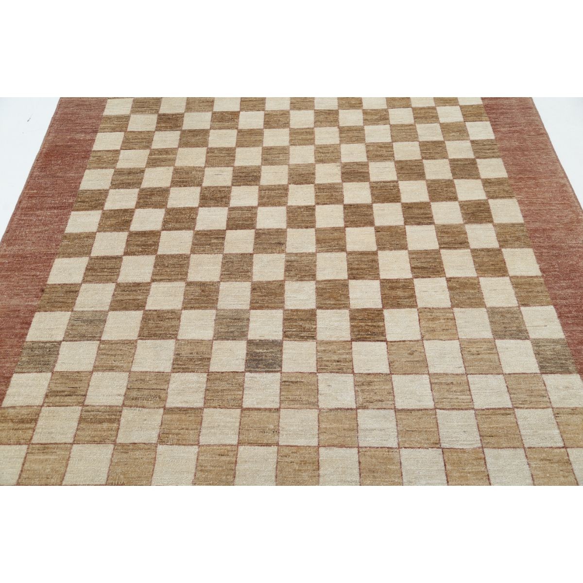 Modcar 6x8 Handmade Double Knotted Washable Wool Rug - Colorful