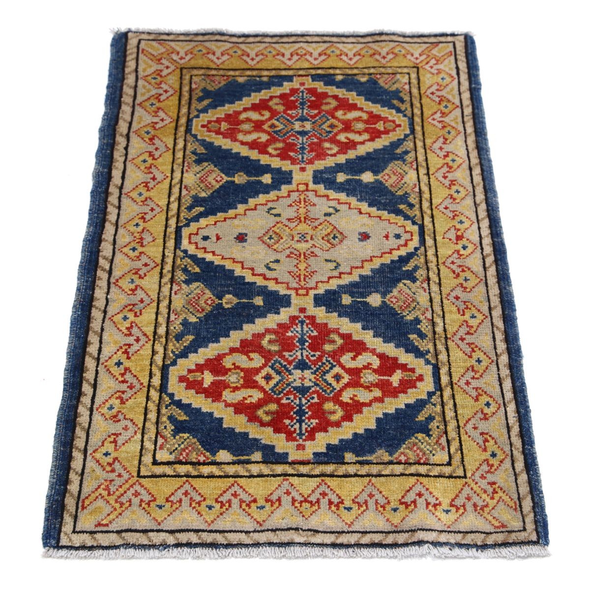 Revival 2x3 Handmade Double Knotted Washable Wool Rug - Colorful