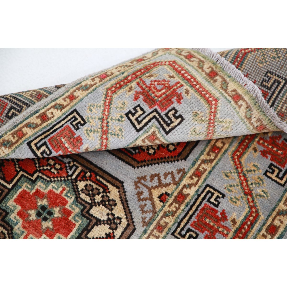 Revival 2x3 Handmade Double Knotted Washable Wool Rug - Colorful