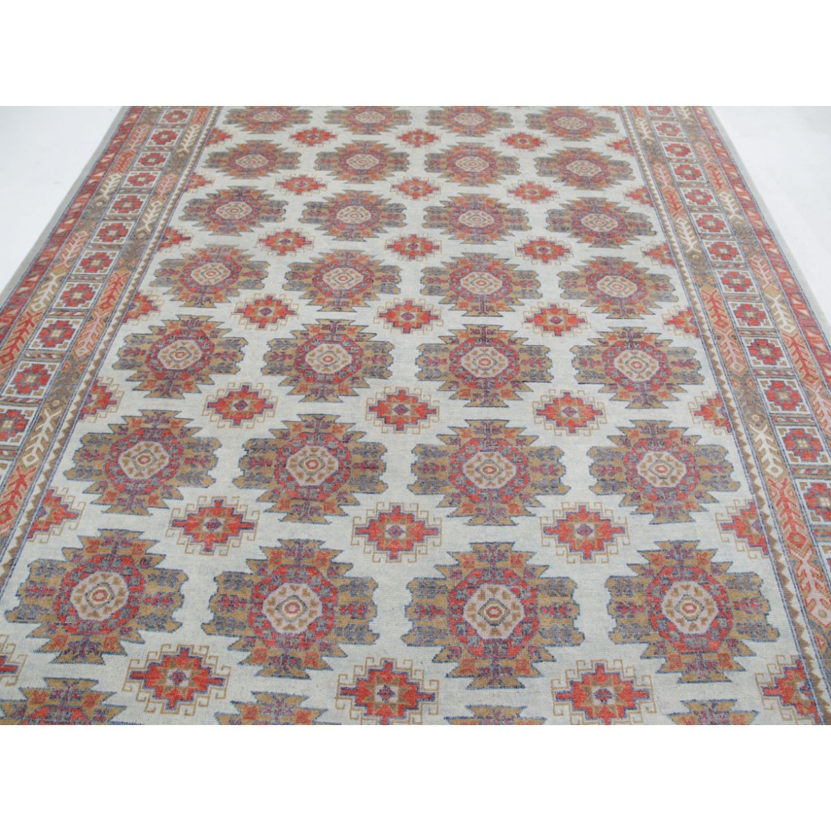 Revival 8x12 Handmade Double Knotted Washable Wool Rug - Colorful