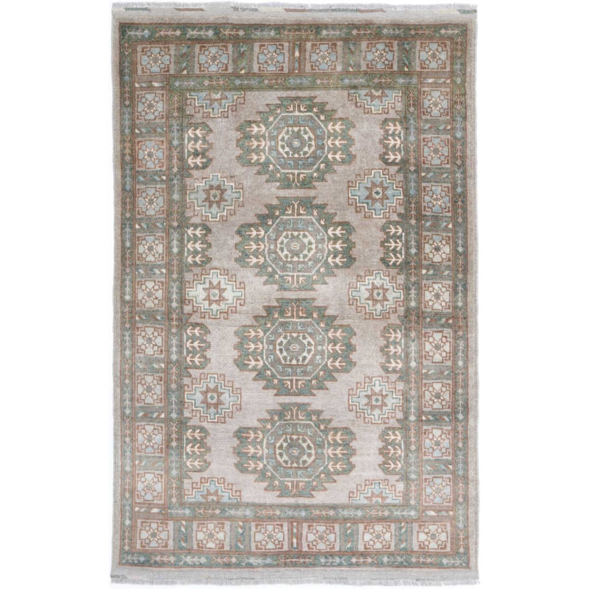 Revival 3x5 Handmade Double Knotted Washable Wool Rug - Colorful