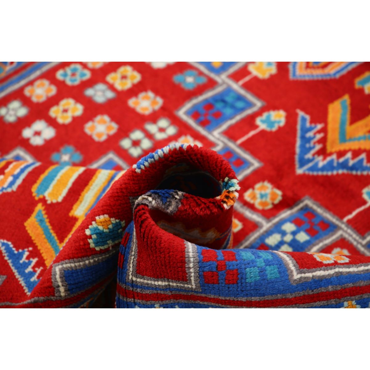 Revival 5x7 Handmade Double Knotted Washable Wool Rug - Colorful