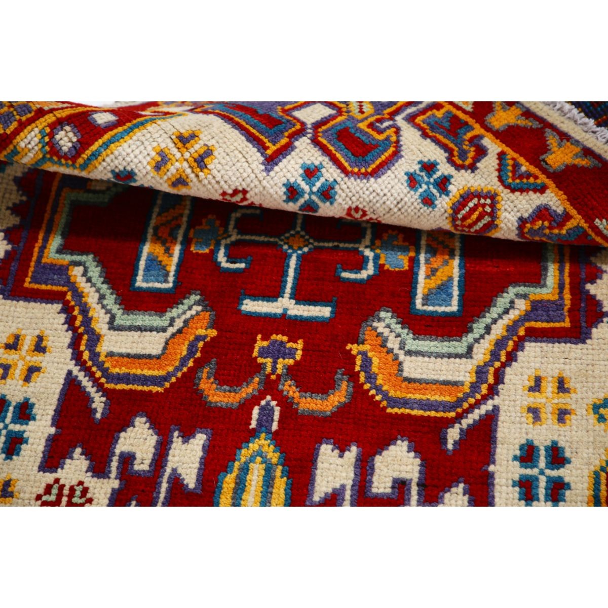 Revival 3x4 Handmade Double Knotted Washable Wool Rug - Colorful