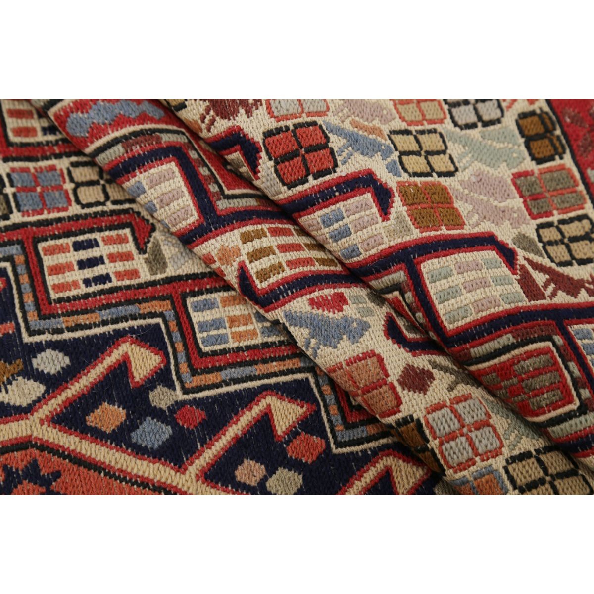 Silki 4x7 Hand Woven Washable Silk Rug - Colorful