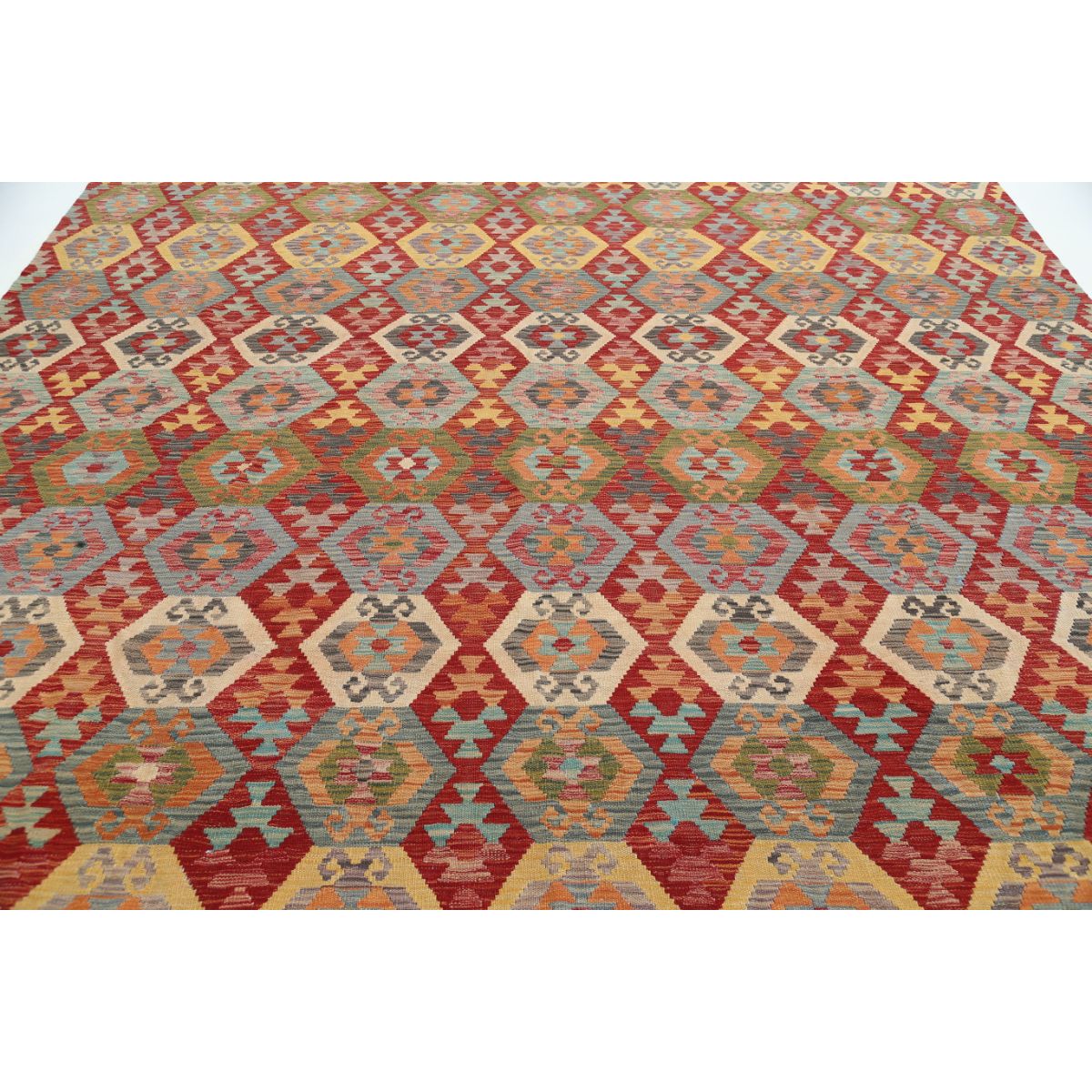 Maimana 10x13 Hand Woven Washable Wool Rug - Colorful