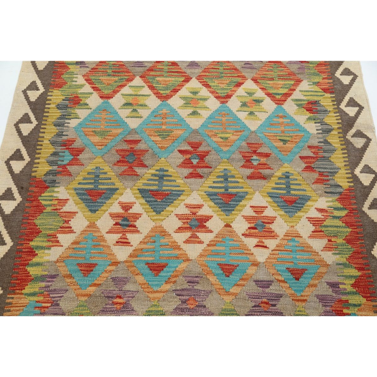 Maimana 4x6 Hand Woven Washable Wool Rug - Colorful