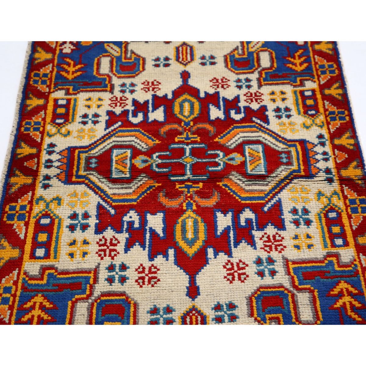 Revival 3x4 Handmade Double Knotted Washable Wool Rug - Colorful