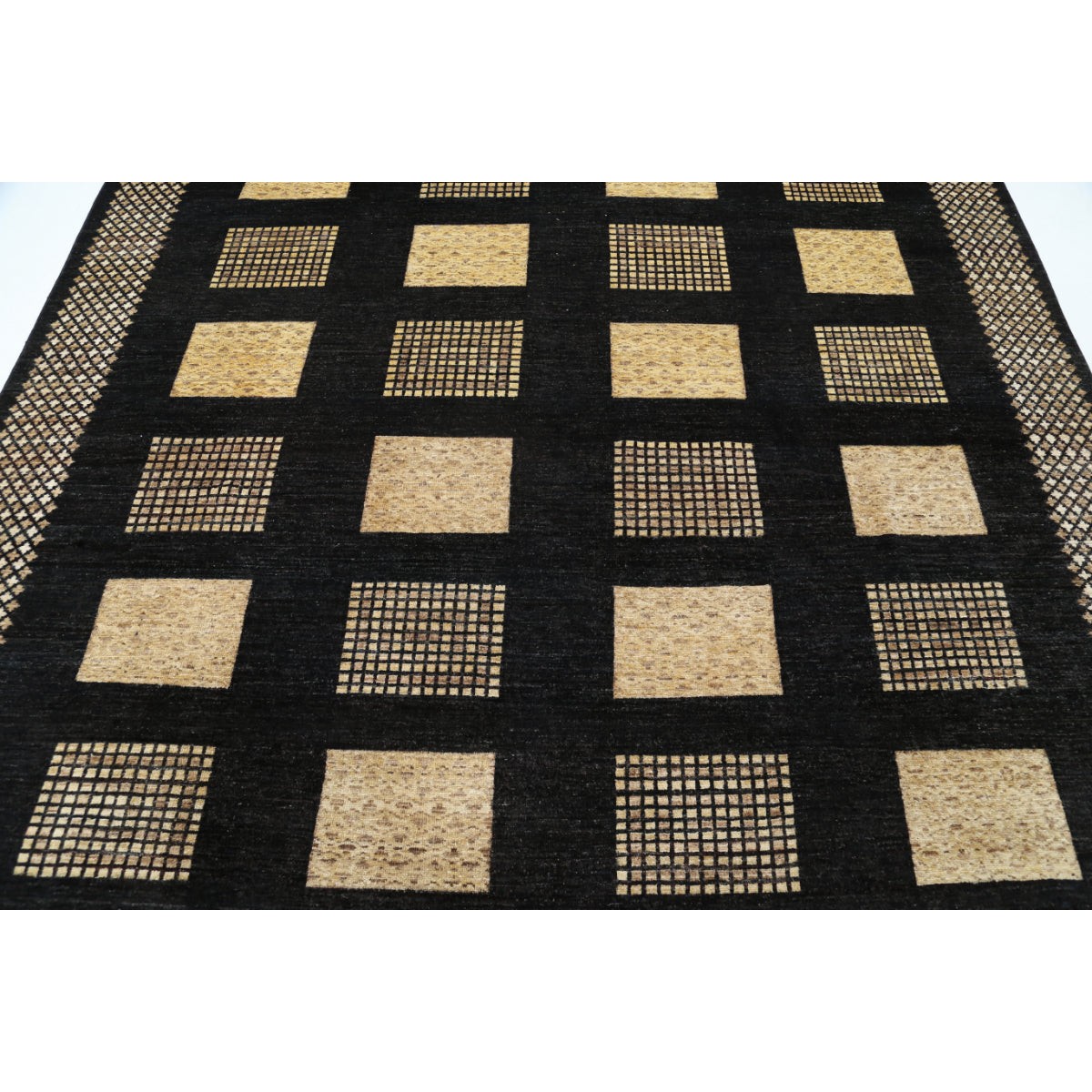 Modcar 8x9 Handmade Double Knotted Washable Wool Rug - Colorful
