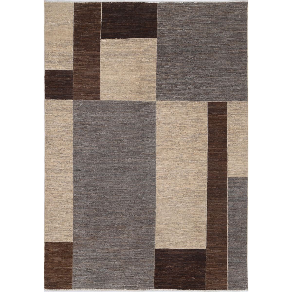 Modcar 5x8 Handmade Double Knotted Washable Wool Rug - Colorful
