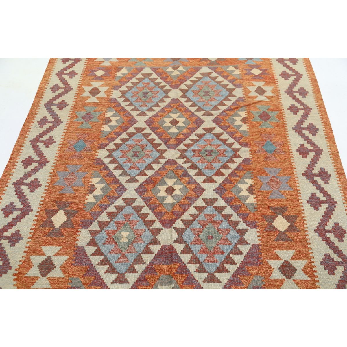 Kafkaas 5x7 Hand Woven Washable Wool Rug - Colorful